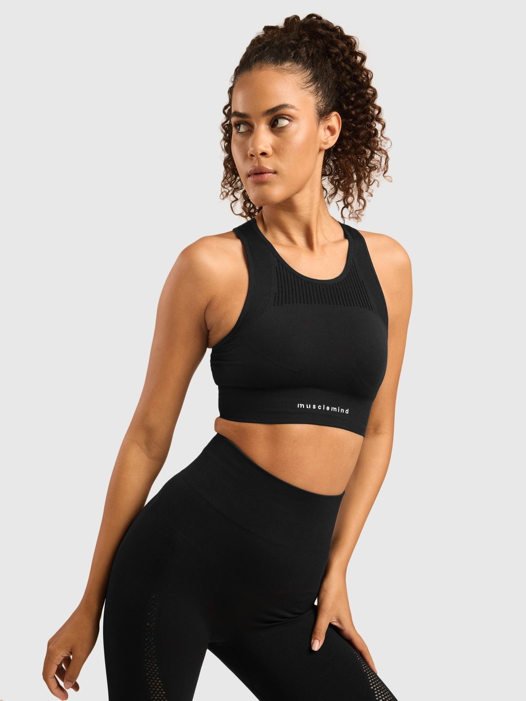 

Musclemind Women Full Coverage Sports Bra, Black