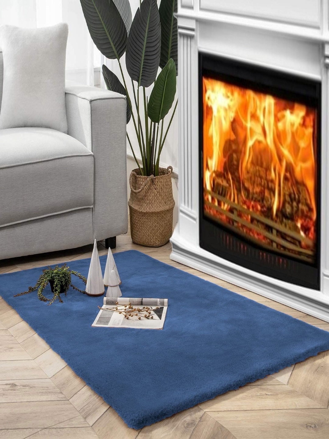 

Innovative Edge Blue Rectangle Shaped Anti Skid Carpet