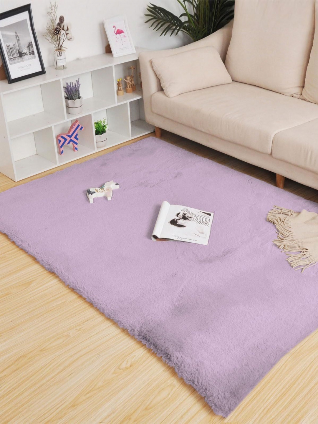 

Innovative Edge Rectangle Shaped Anti Skid Carpet, Purple