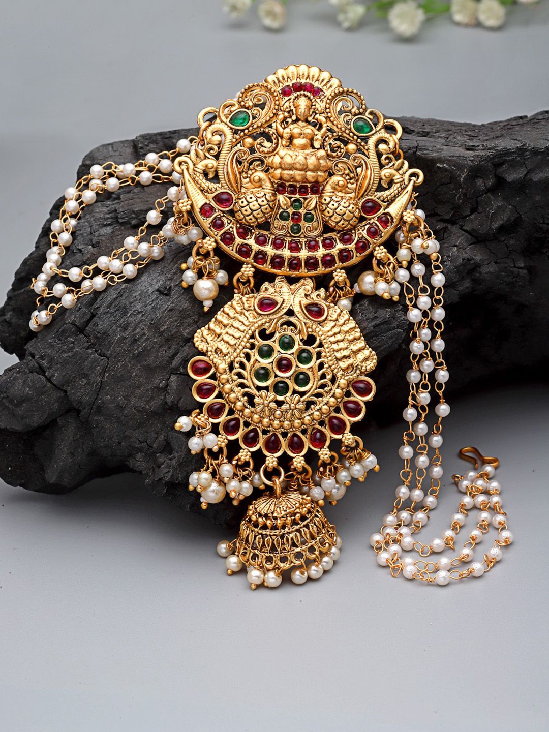 

Sanjog Women Embellished Hair Accessory Set, Gold