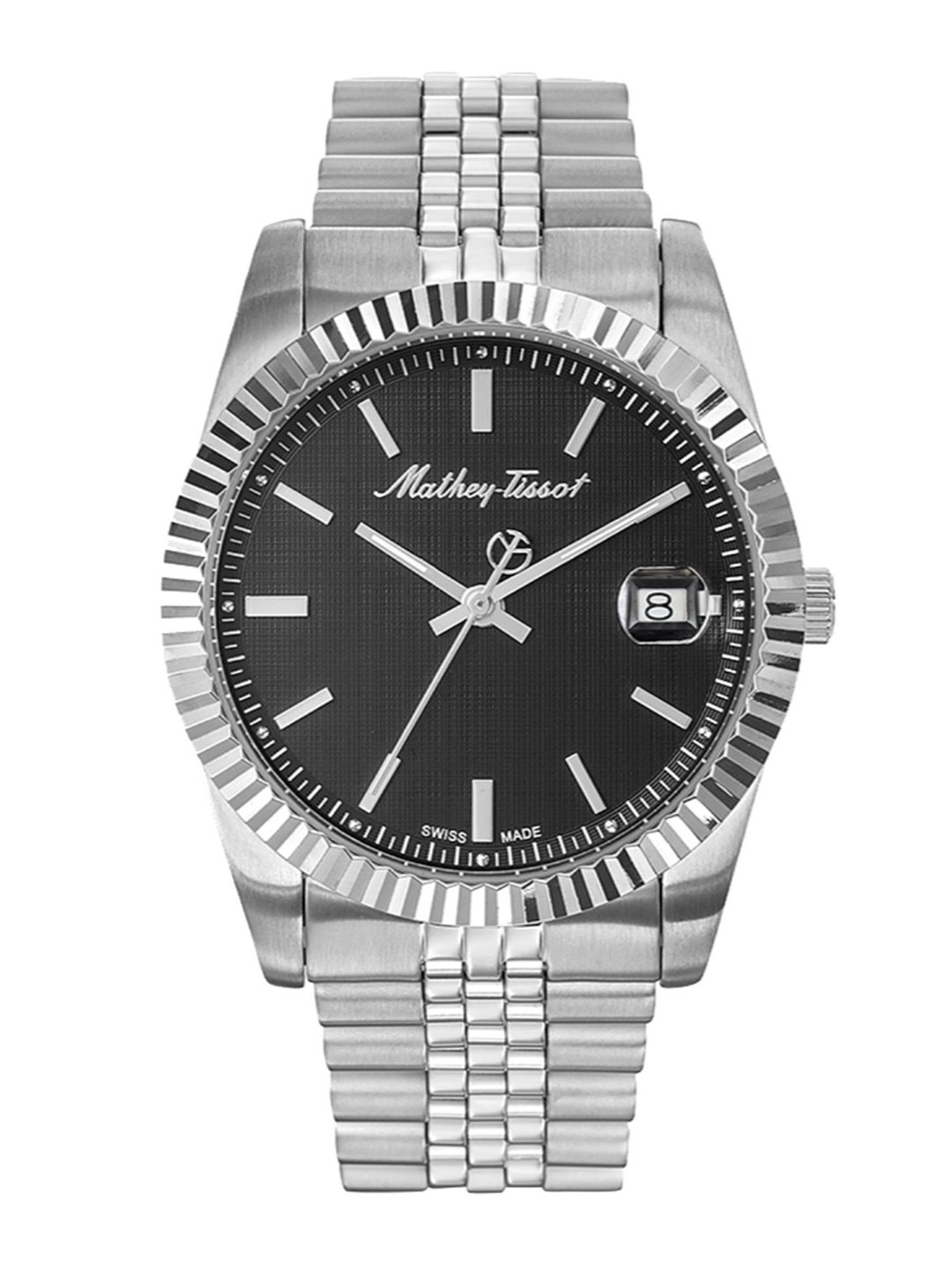 

Mathey-Tissot Men Dial & Stainless Steel Bracelet Style Straps Analogue Watch H810AN_Lux, Silver