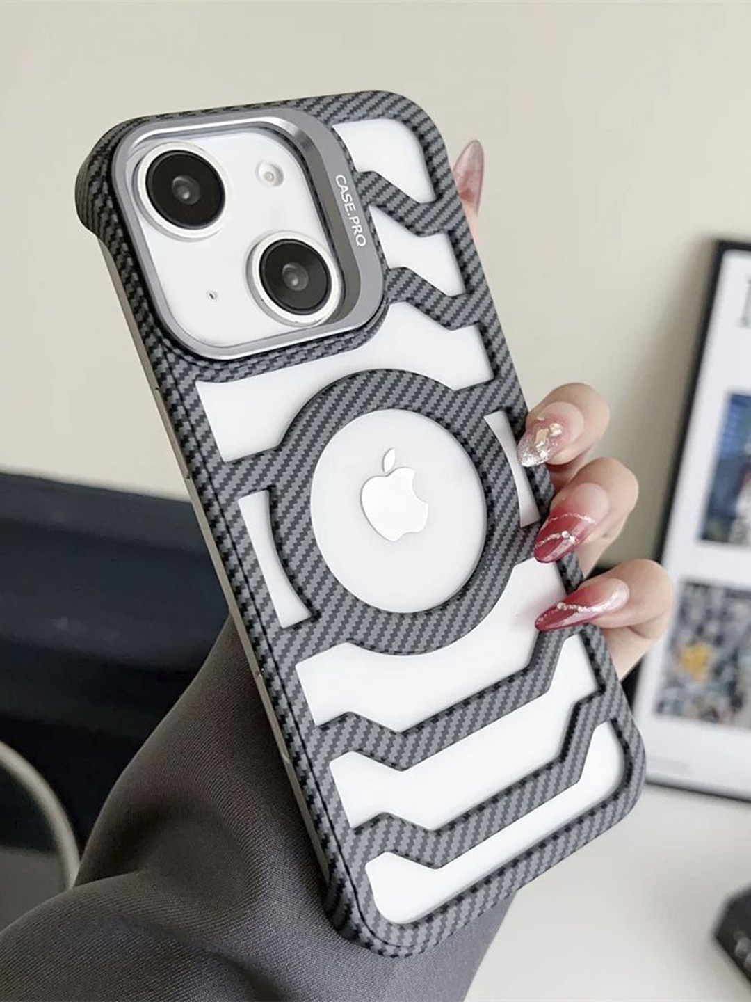 

Luxury Kase Solid iPhone 13 Back Case, Grey