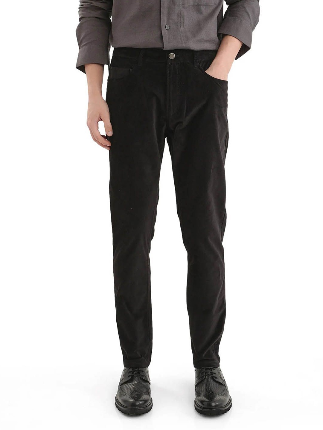 

RARE RABBIT Men Tailored Trousers, Black