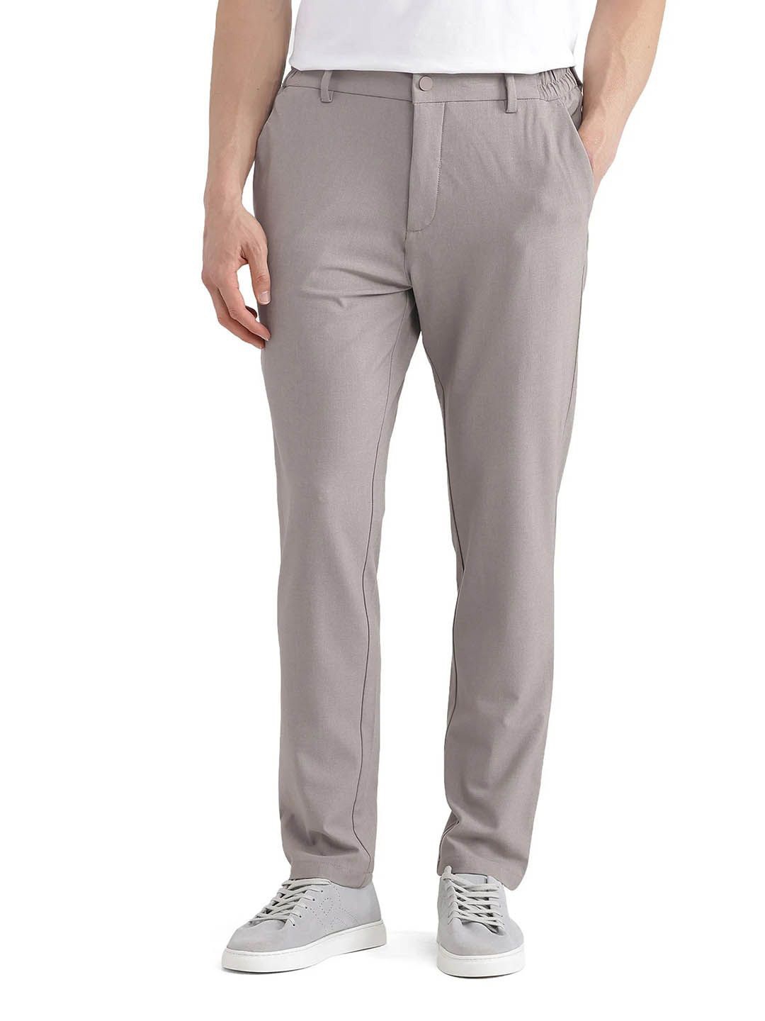 

RARE RABBIT Men Regular Fit Tailored Trousers, Grey