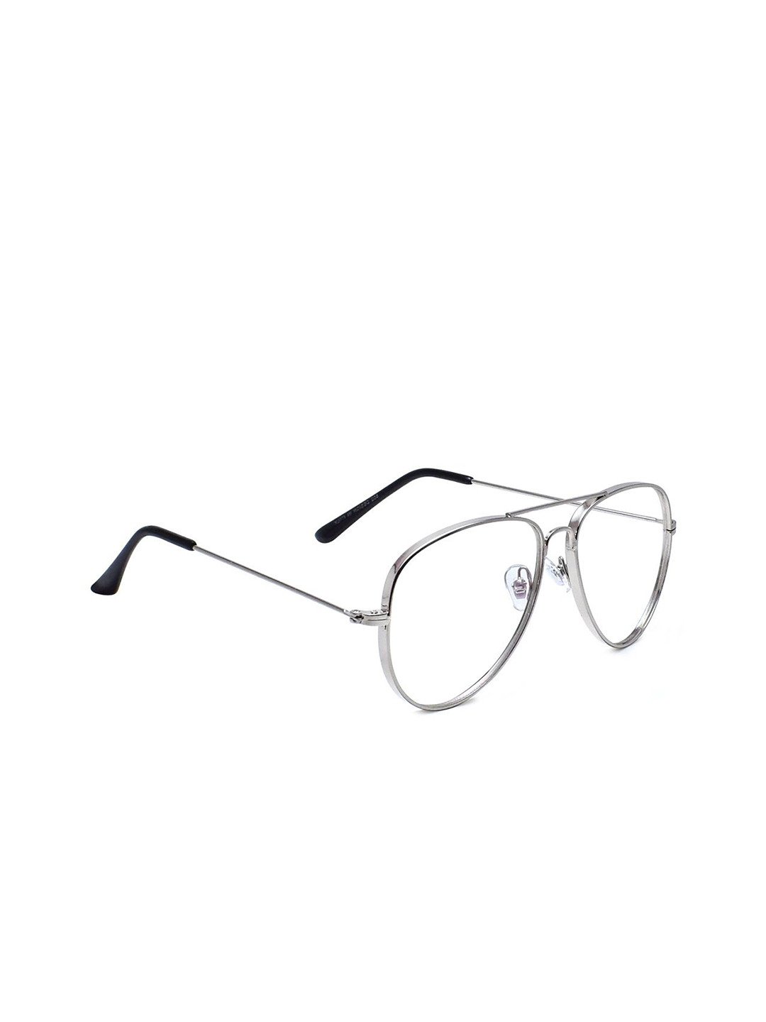 

Peter Jones Eyewear Unisex Full Rim Aviator Frames, Silver