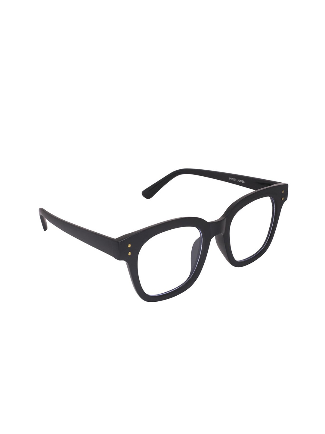 

Peter Jones Eyewear Unisex Full Rim Square Frames, Black