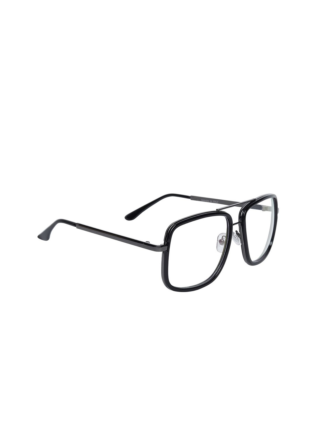 

Peter Jones Eyewear Unisex Full Rim Square Frames, Black