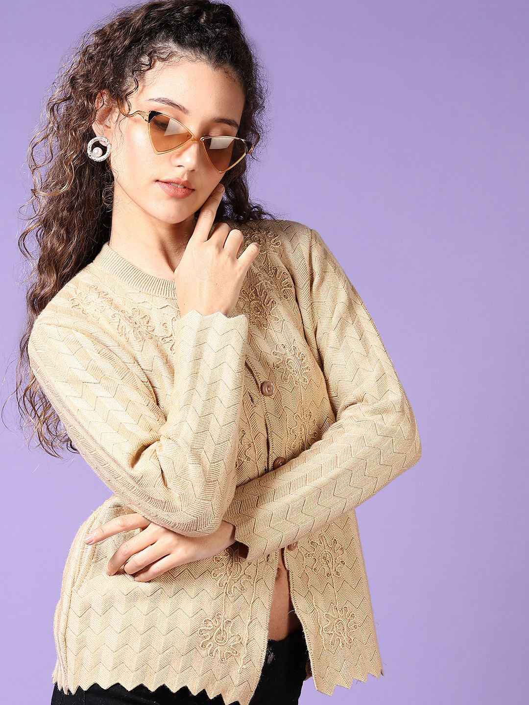 

V-Mart Women Cardigan Sweater, Beige