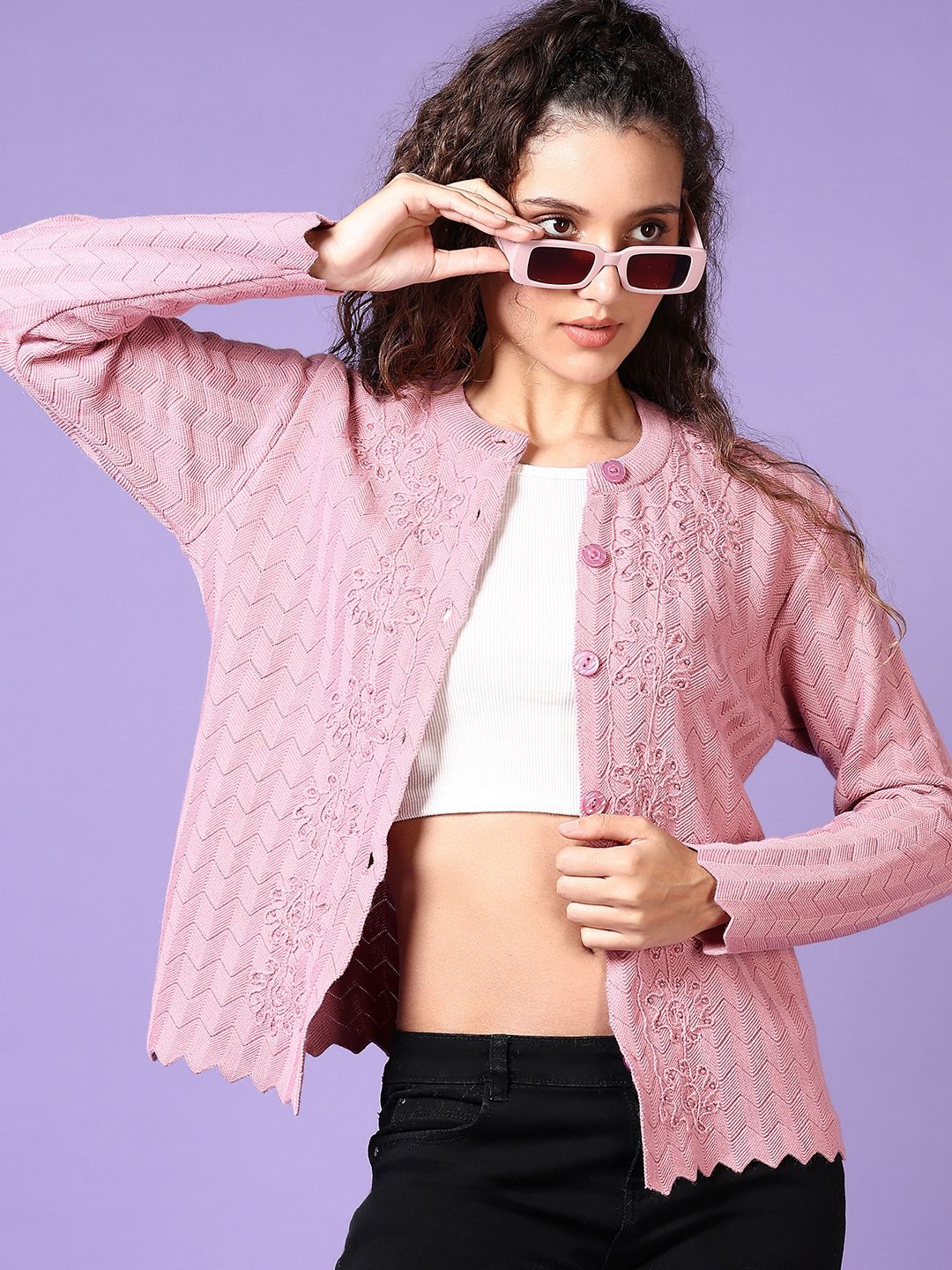 

V-Mart Women Cardigan Sweater, Pink