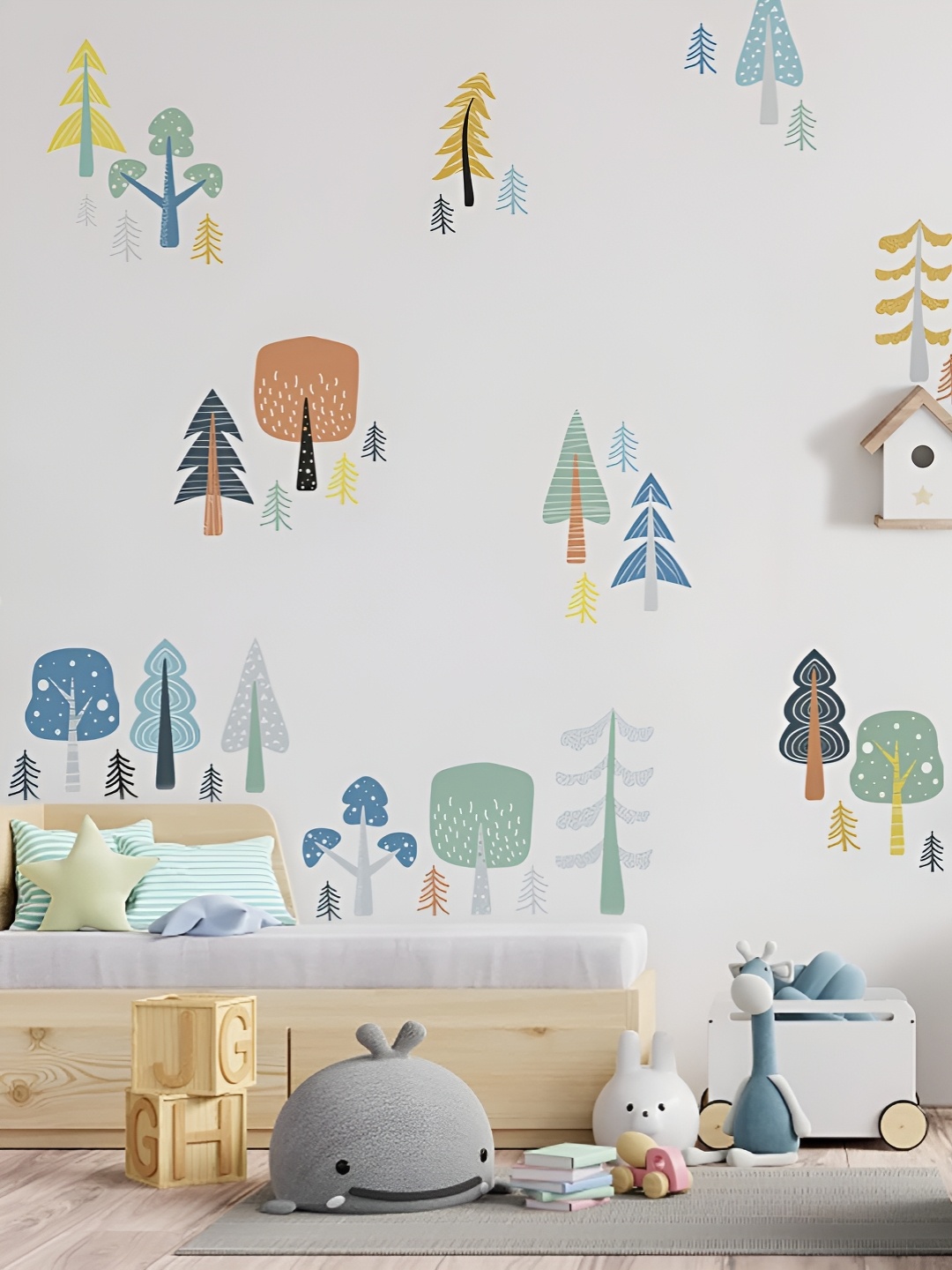 

Jaamso Royals Green & Yellow Printed Self-Adhesive Wall Stickers