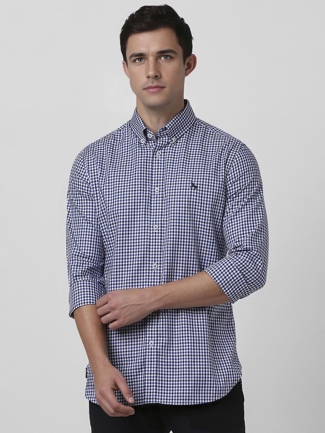 

Van Heusen Sport Men Slim Fit Micro Checked Casual Shirt, White