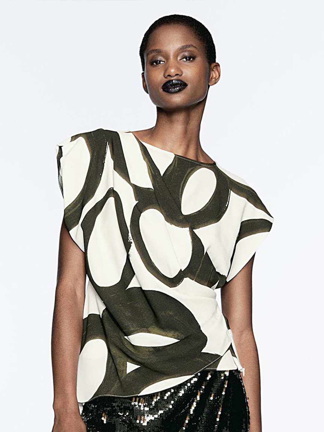 

LULU & SKY Women Printed Top, Beige