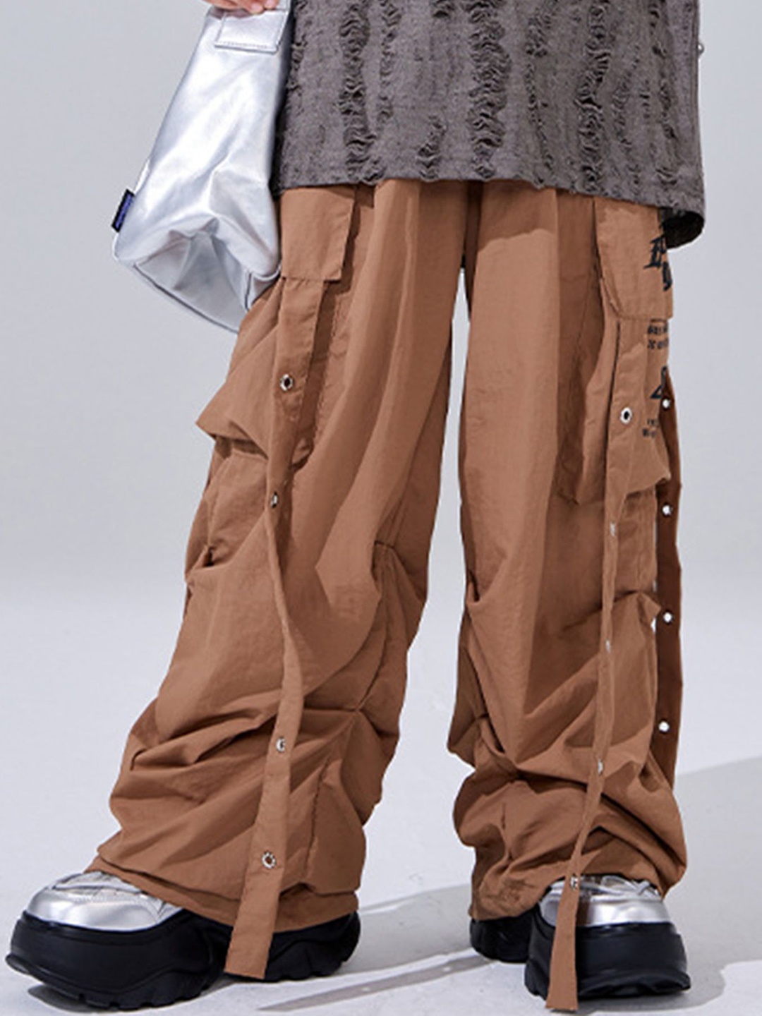 

LULU & SKY Girls Straight Fit High-Rise Jodhpuris Trousers, Brown