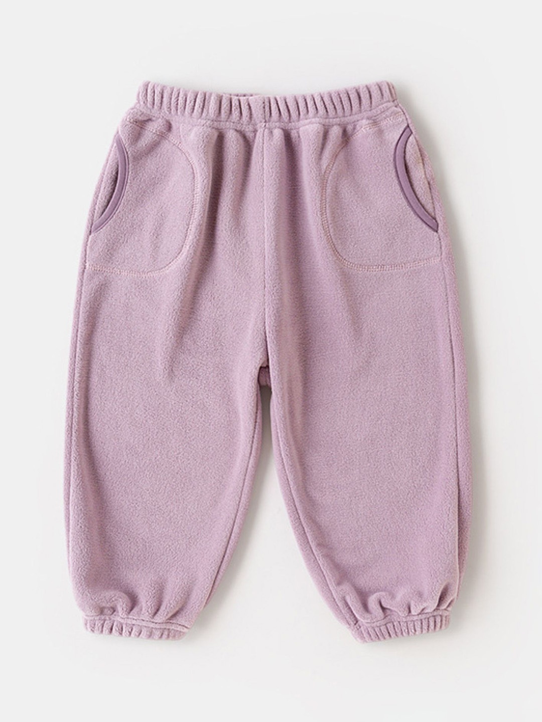 

LULU & SKY Kids Tapered Fit High-Rise Joggers Trousers, Purple