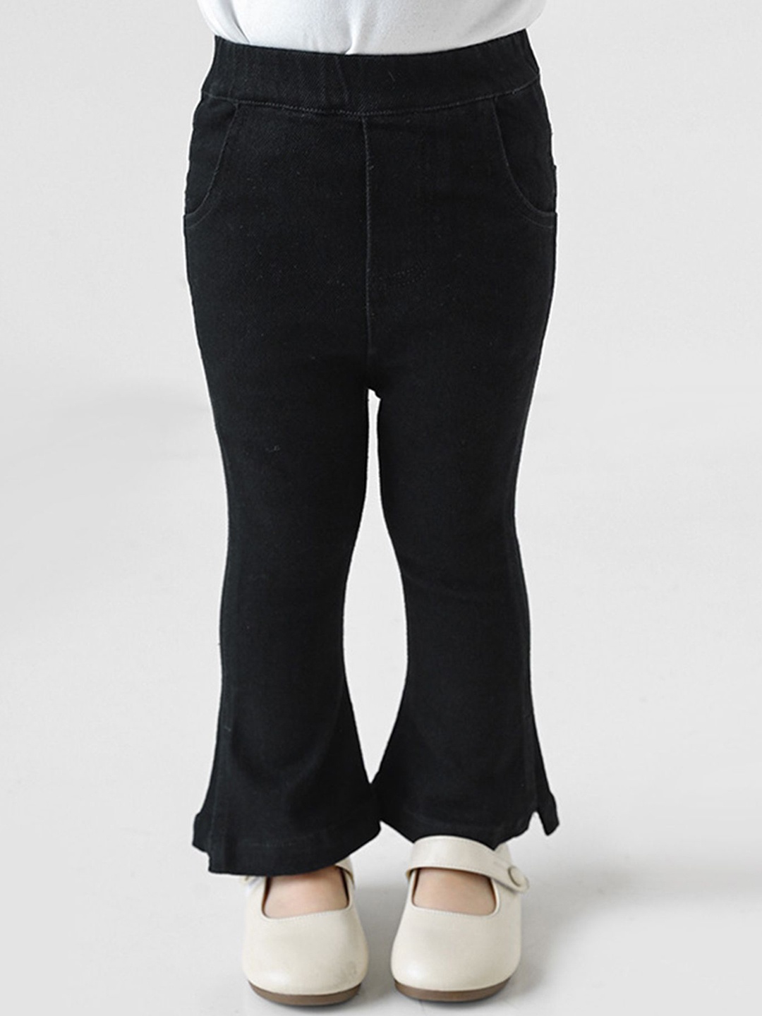 

LULU & SKY Girls Clean Look Bootcut High-Rise Jeans, Black