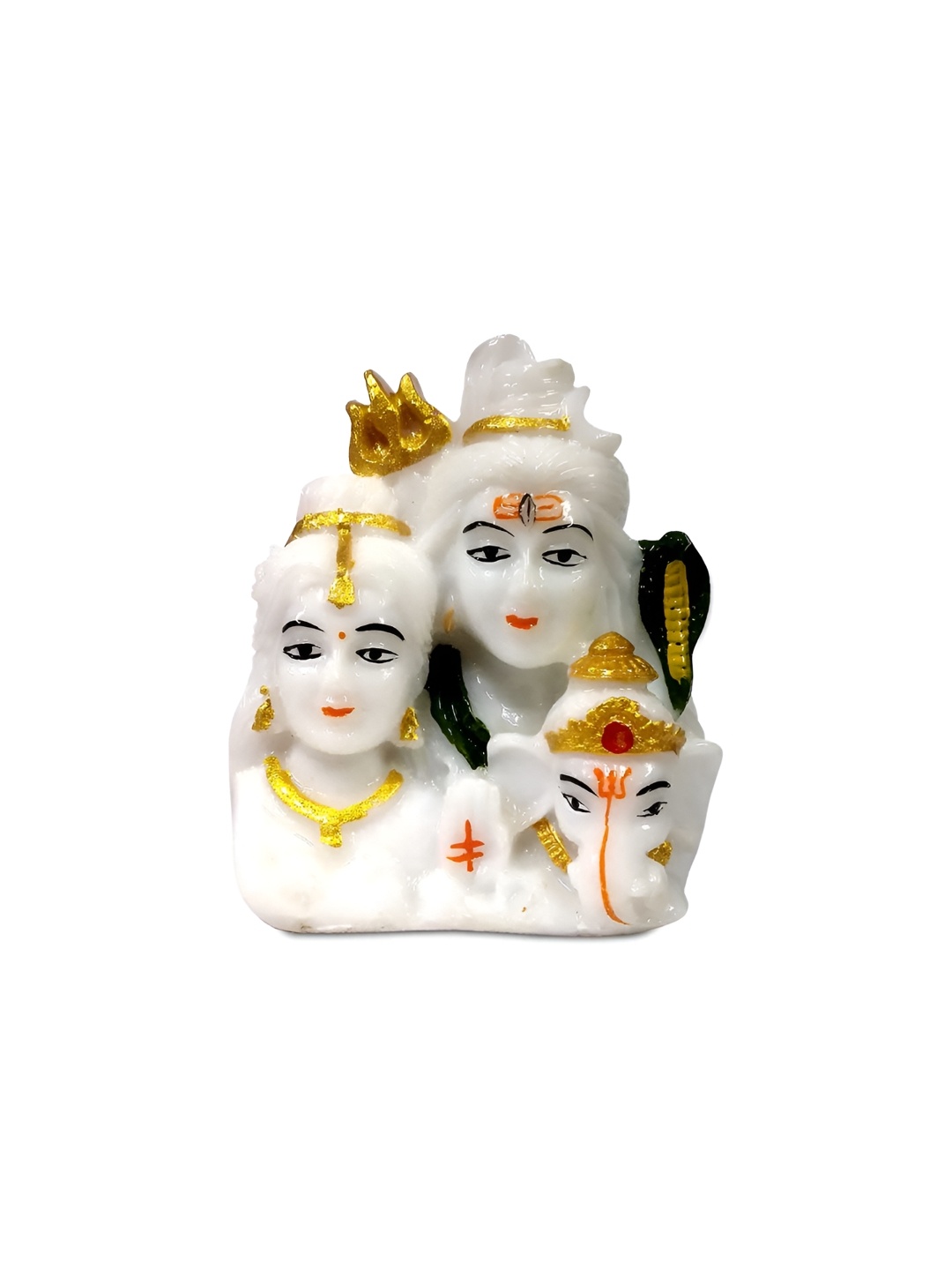 

Adhvik White & Gold Toned Marble Religious Figurine Showpiece