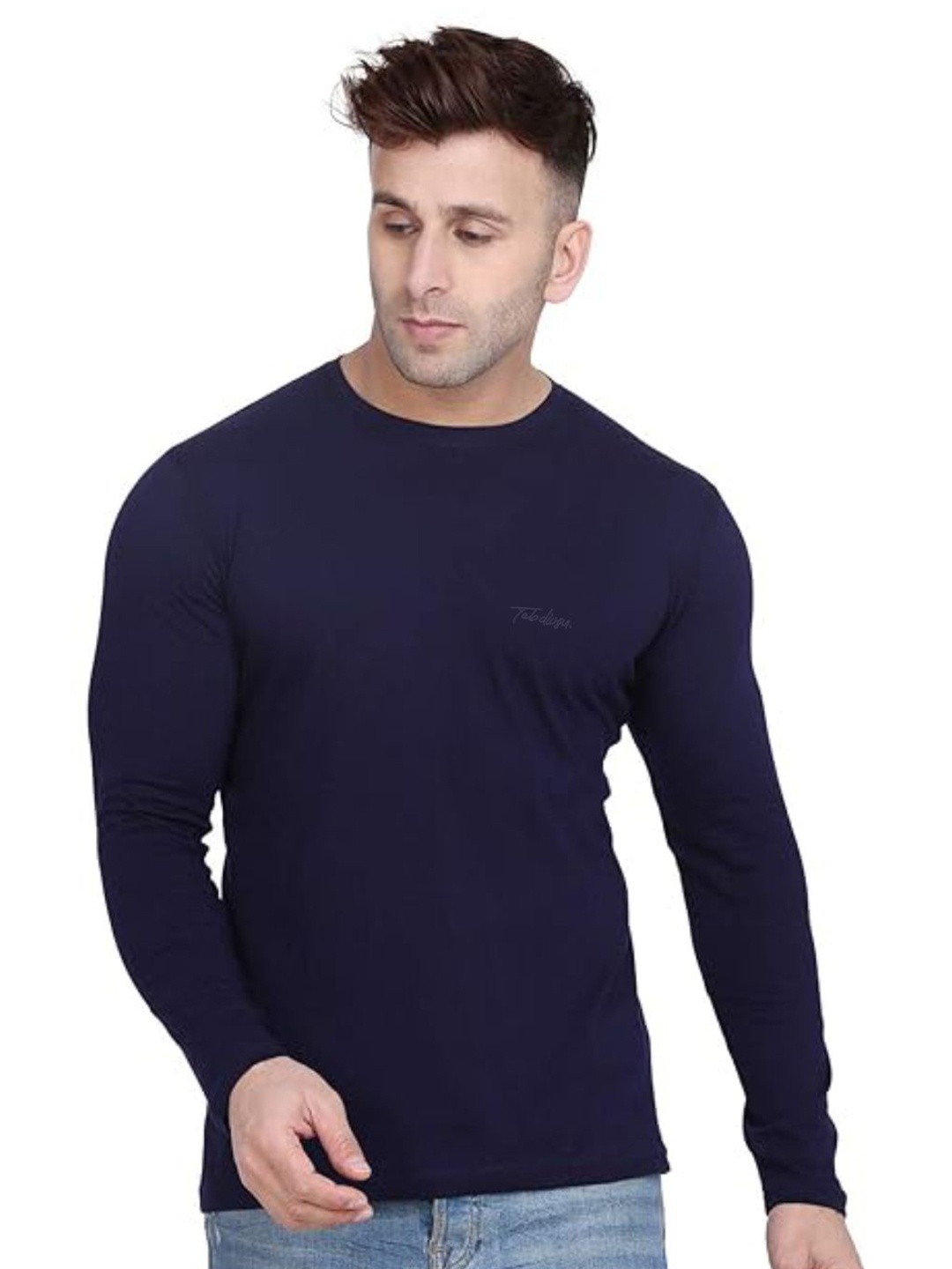 

TAB91 Men Round Neck Long Sleeves Sweatshirt, Green