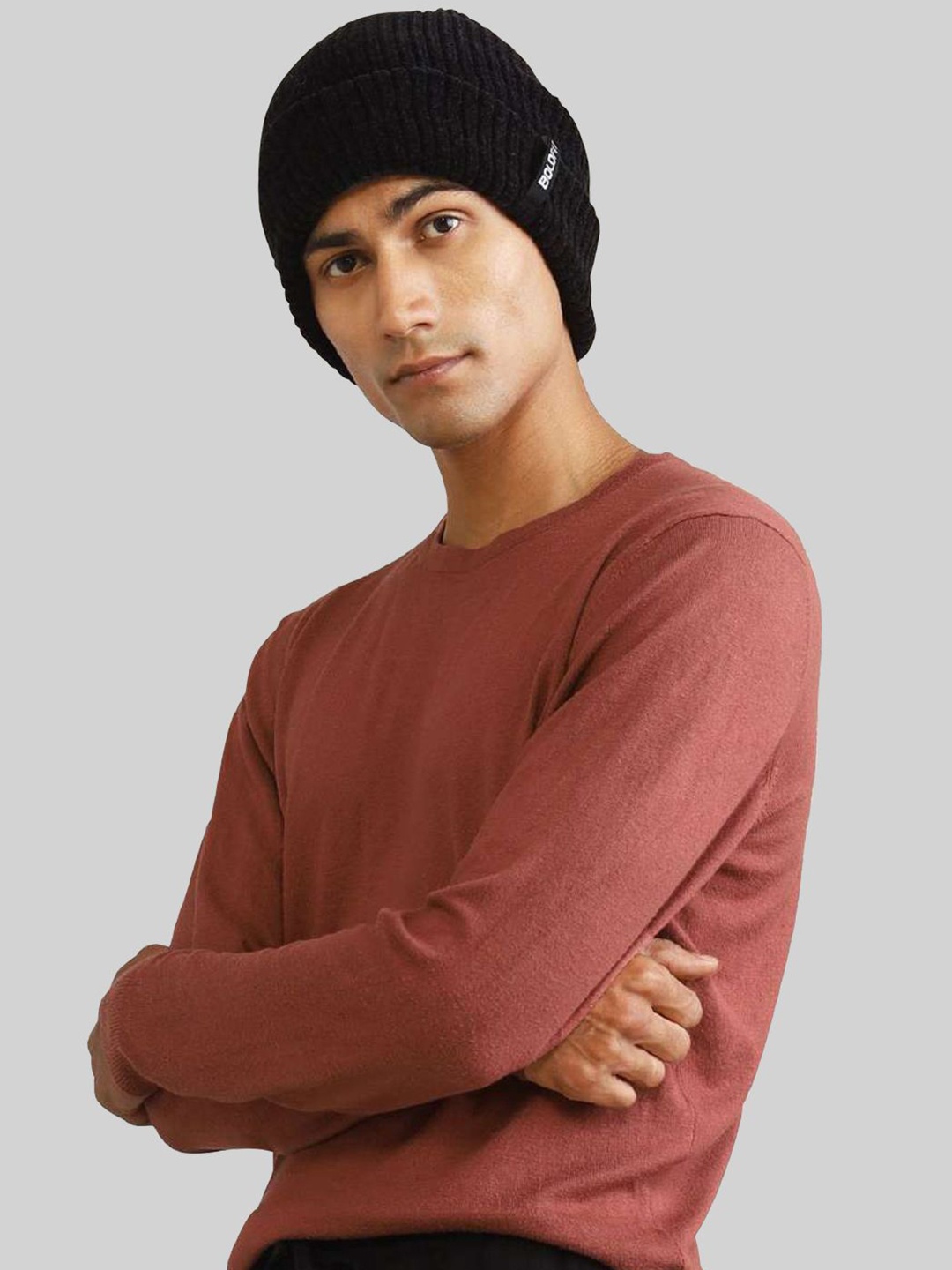 

BOLDFIT Unisex Woollen Beanie, Black