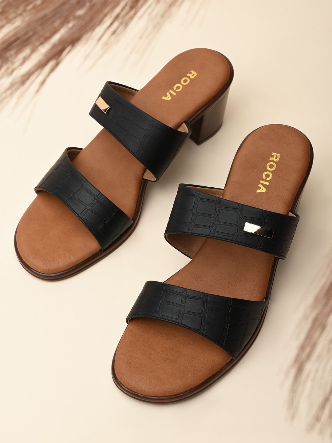 

Rocia Women Block Sandals, Black