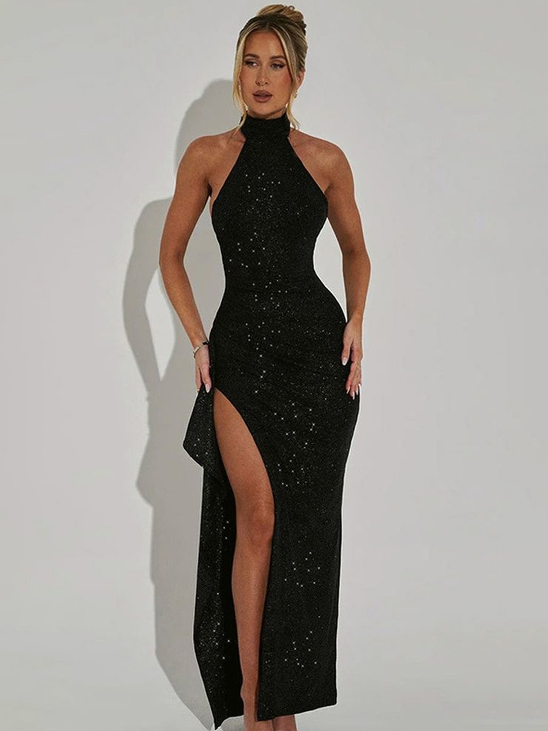 

LULU & SKY Women Sheath Midi Dress, Black