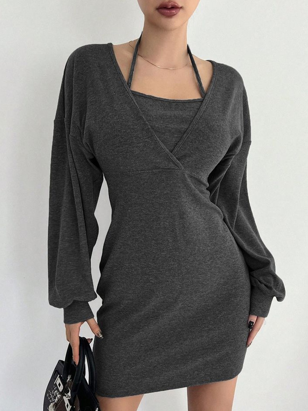 

LULU & SKY Women Bodycon Dress, Grey