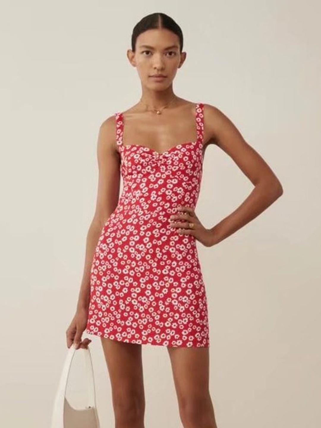 

LULU & SKY Floral Printed Sheath Mini Dress, Red