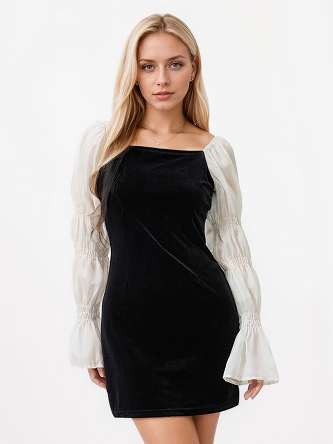 

LULU & SKY Women Sheath Mini Dress, Black