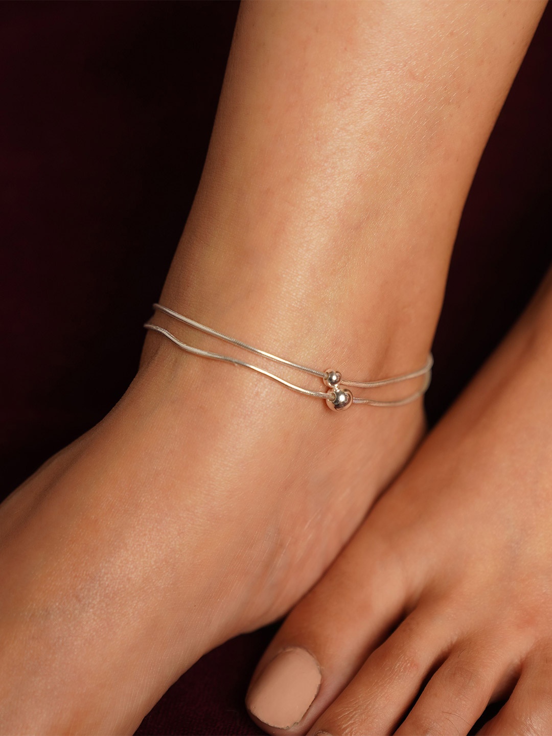 

JAYPORE 92.5 Silver-Plated Anklet