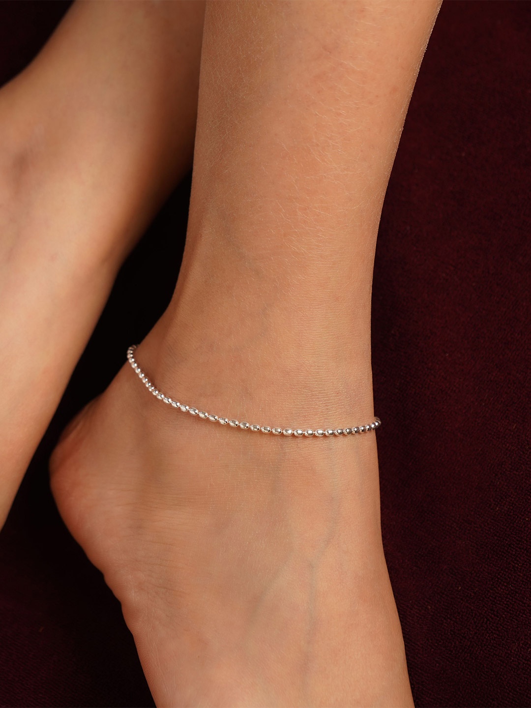 

JAYPORE 92.5 Silver-Plated Anklet