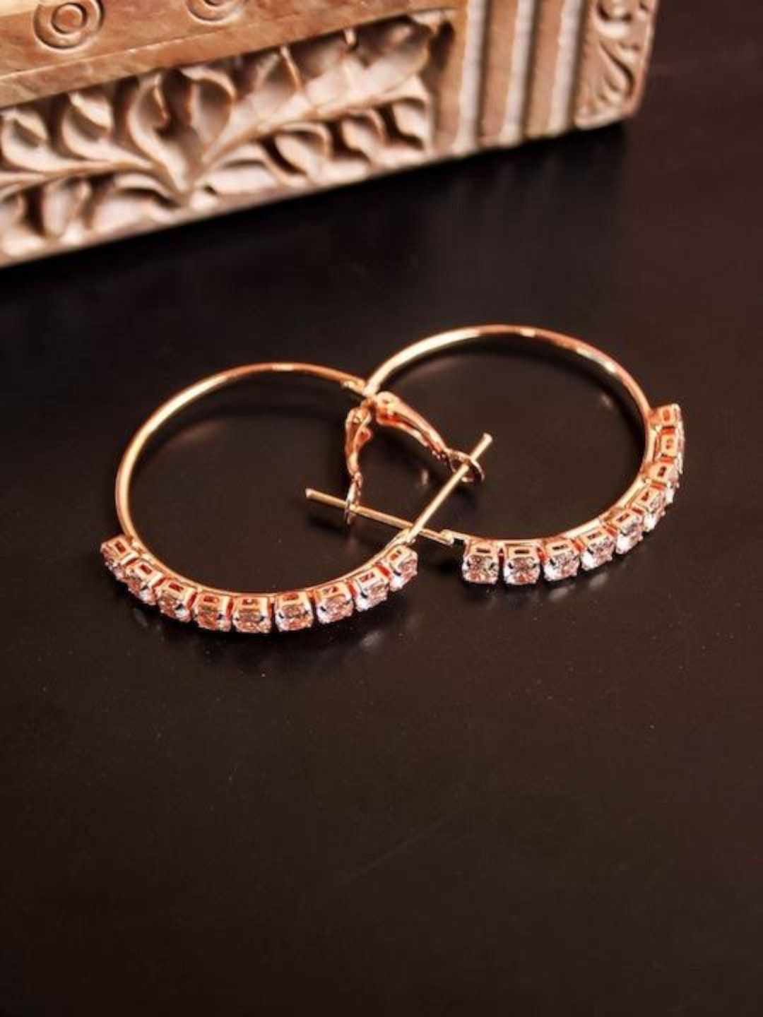 

DressBerry Circular Hoop Earrings, Rose gold