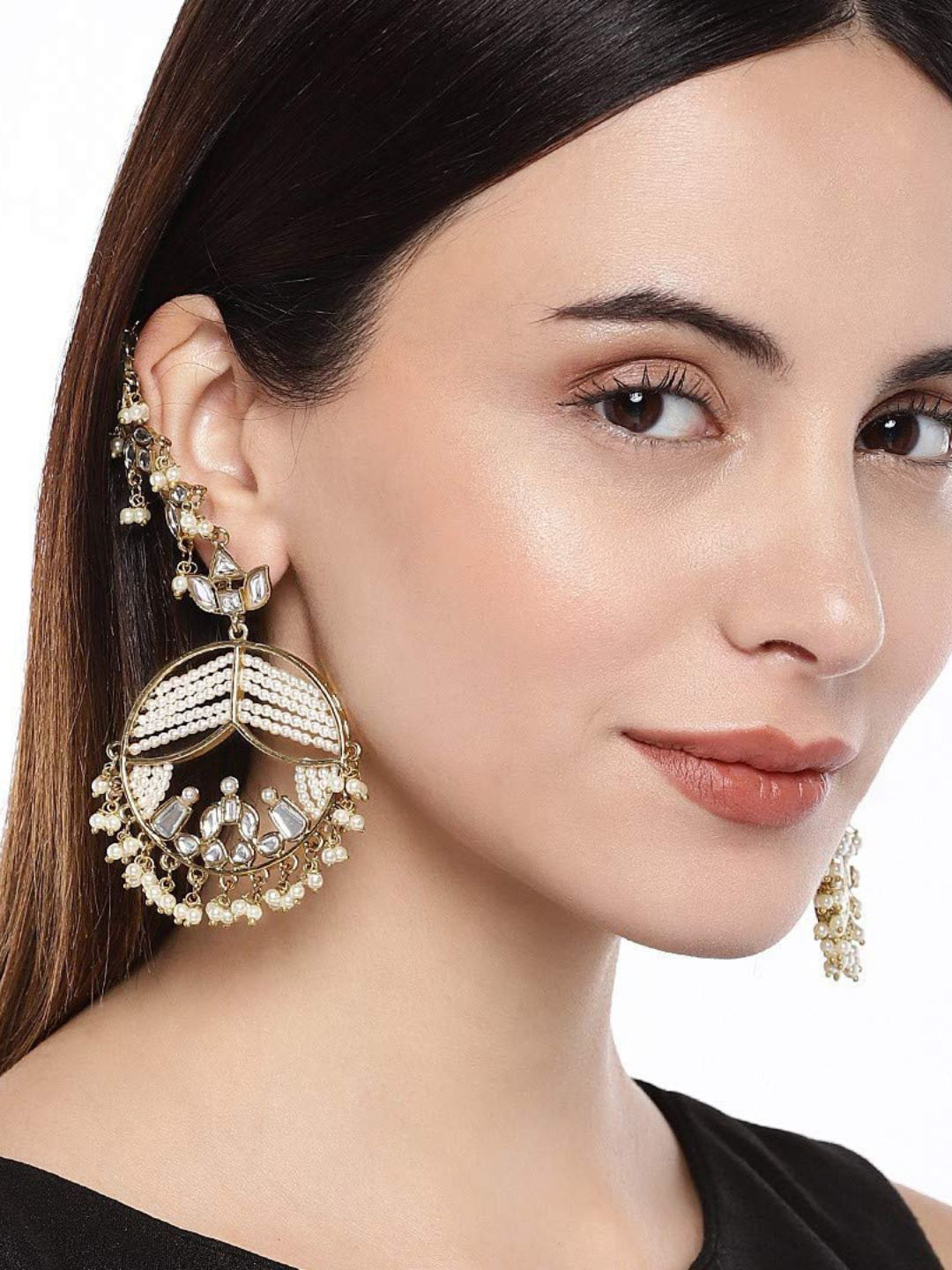 

Anouk Contemporary Chandbalis Earrings, Gold