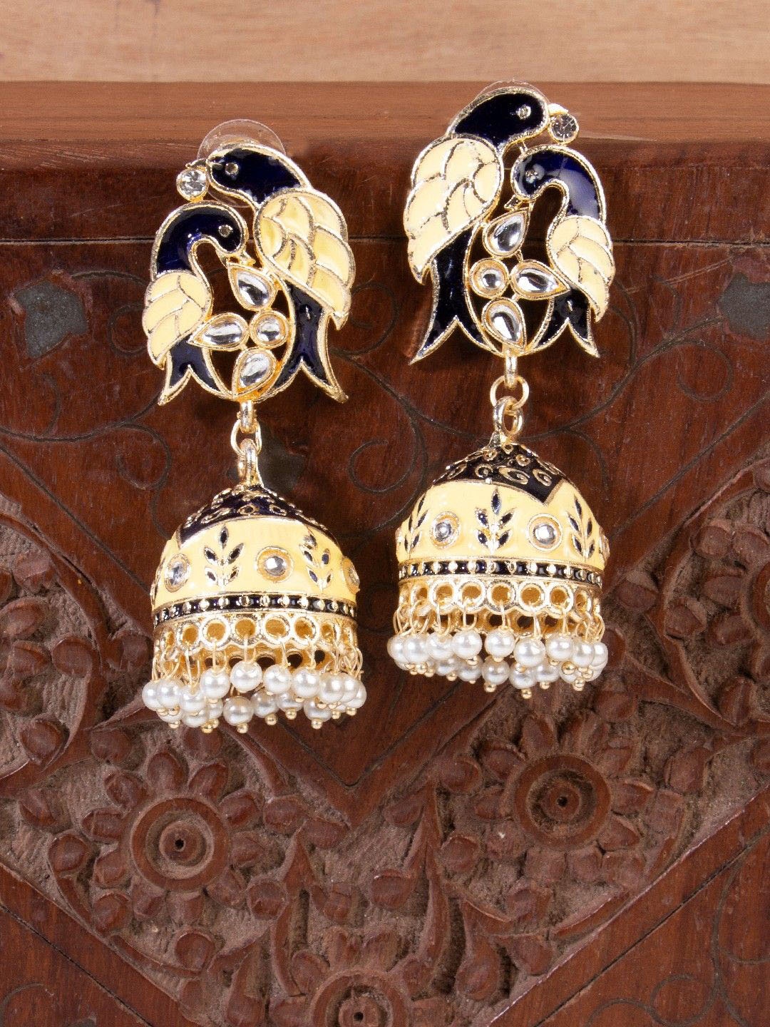 

Anouk Contemporary Jhumkas Earrings, Silver