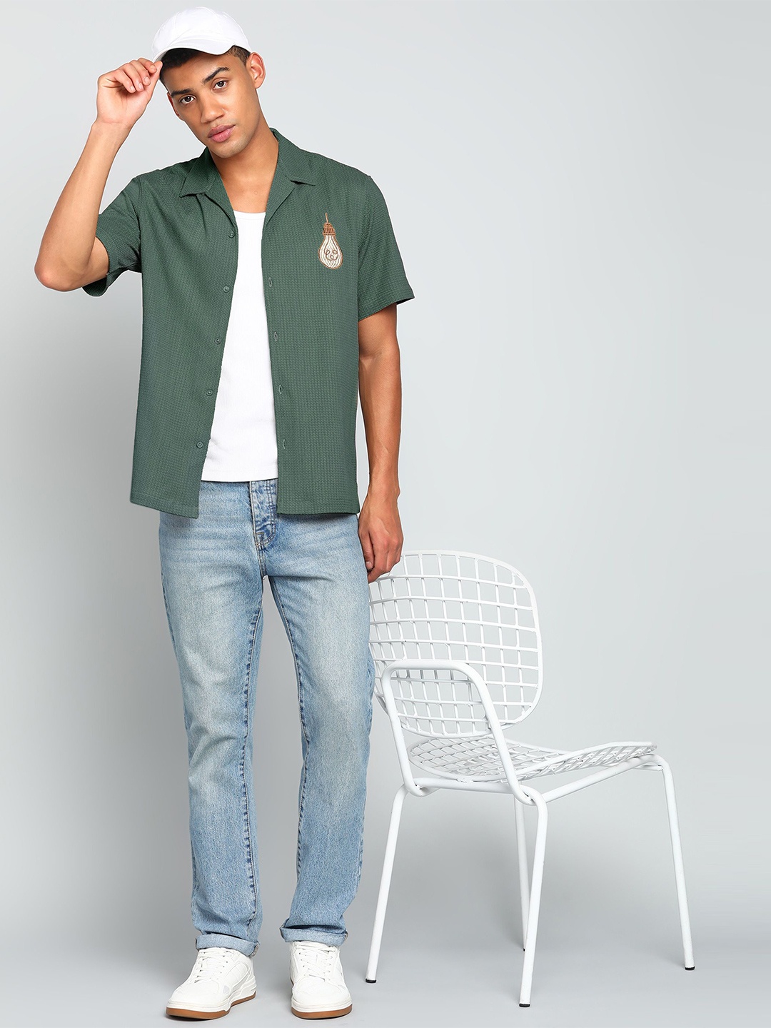 

INDICLUB Men Opaque Casual Shirt, Green