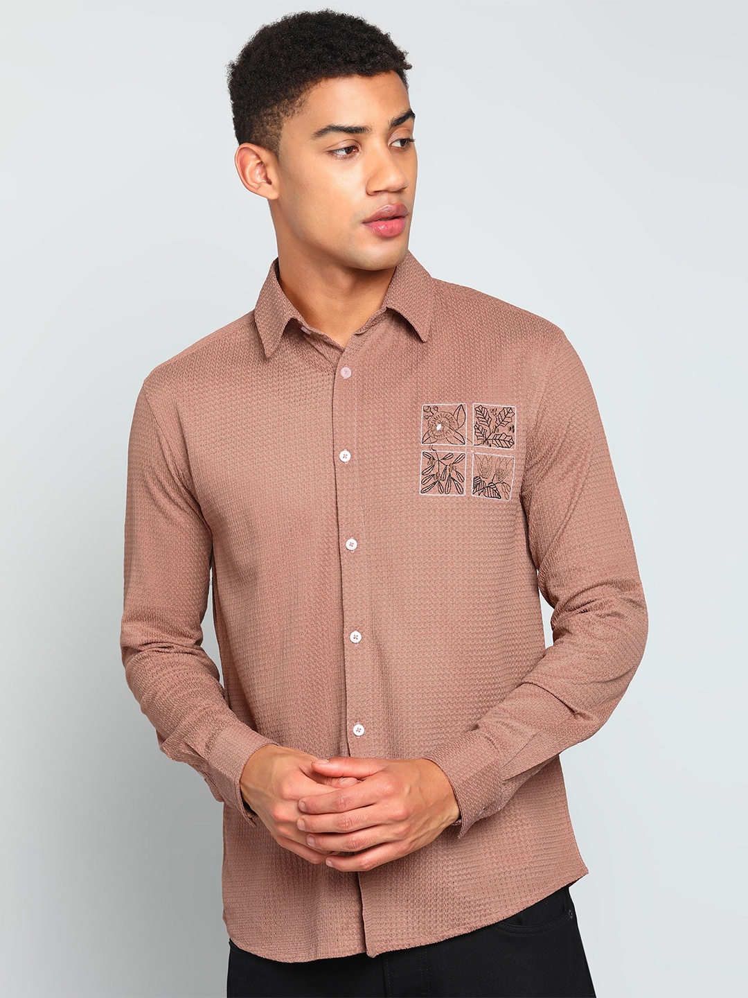 

INDICLUB Men Opaque Casual Shirt, Orange