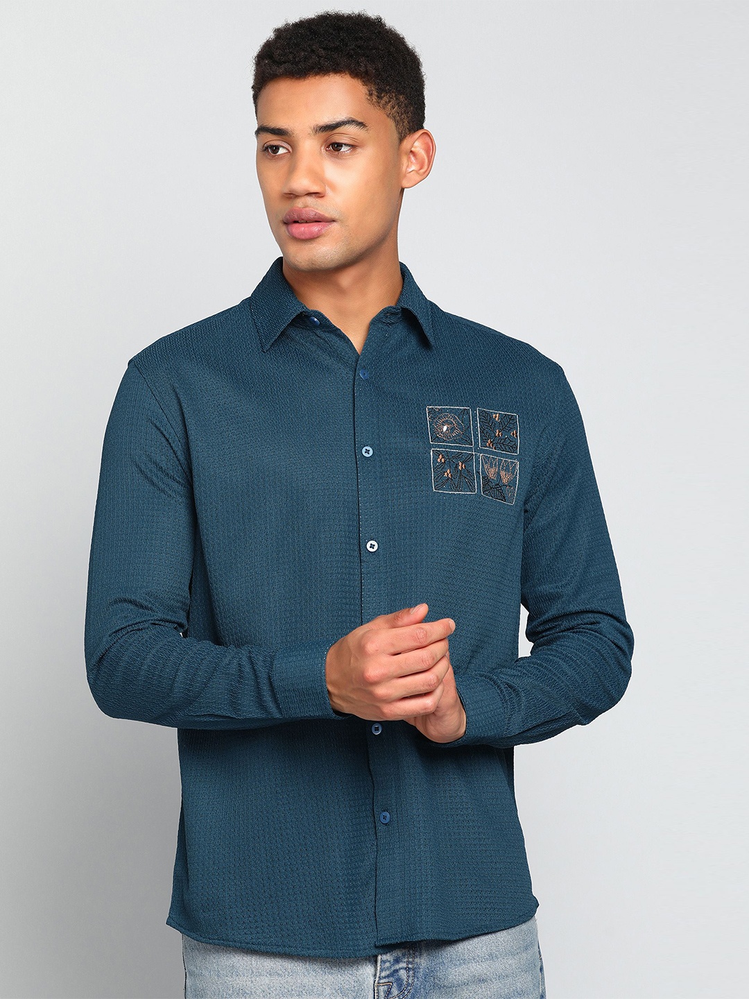 

INDICLUB Men Opaque Casual Shirt, Blue