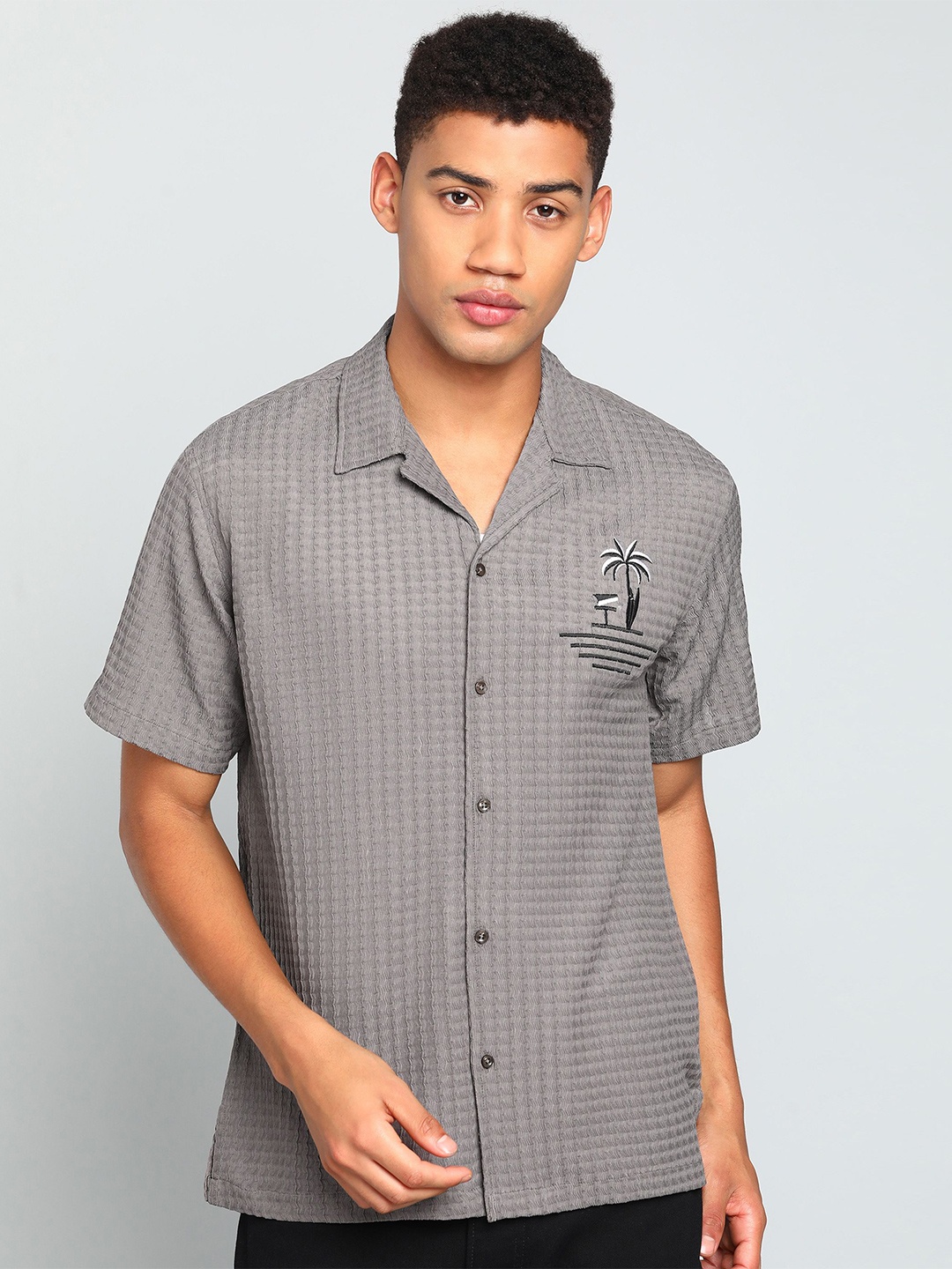 

INDICLUB Men Opaque Casual Shirt, Grey