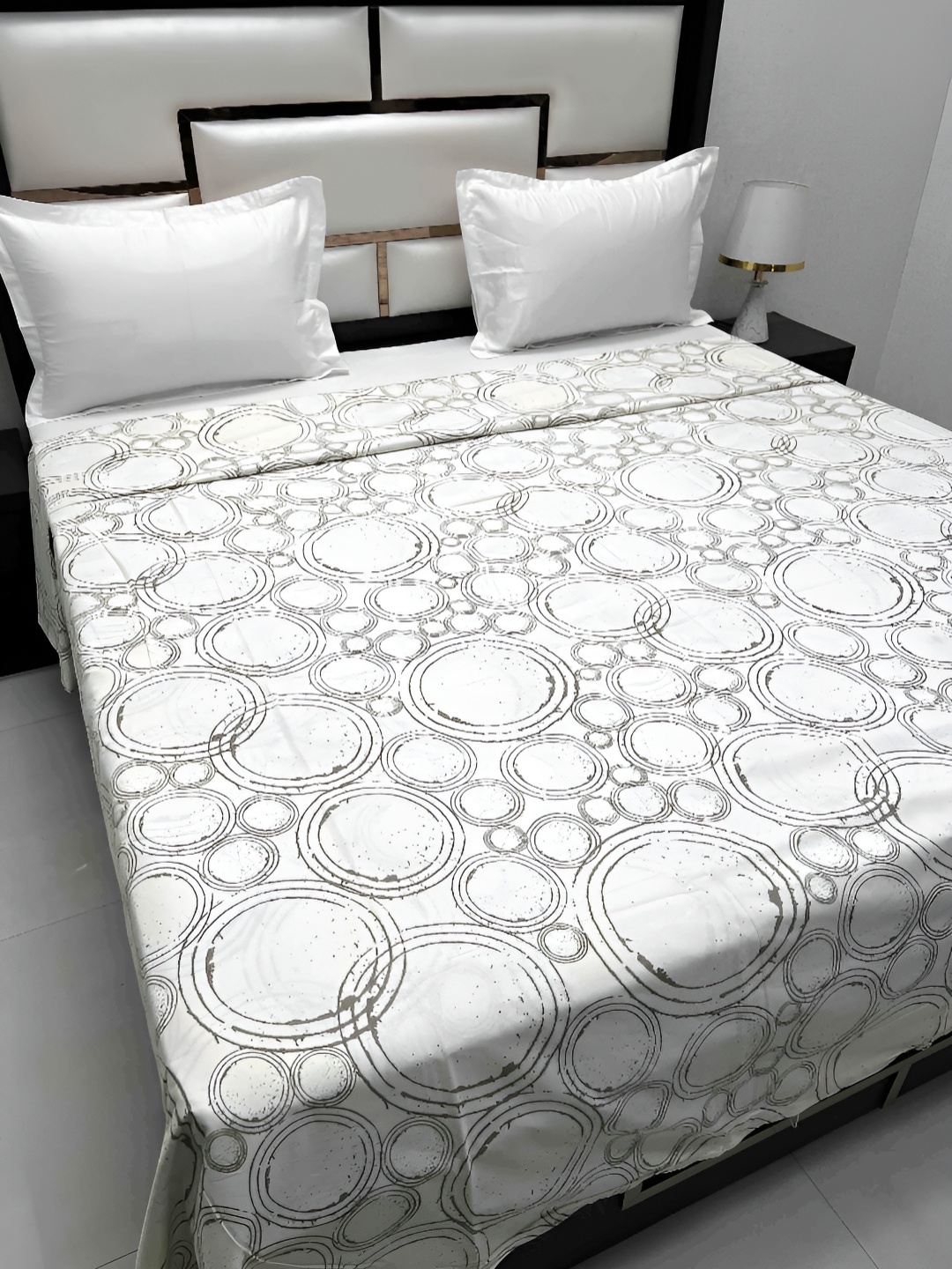 

Pure Decor Cotton Double Bed King Size Winter Duvet Cover for Comforter Quilt & Rajai, White
