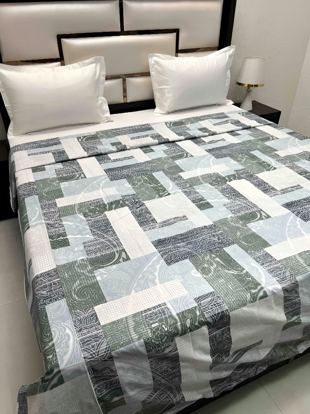 

Pure Decor Cotton Double Bed King Size Winter Duvet Cover for Comforter Quilt & Rajai, White