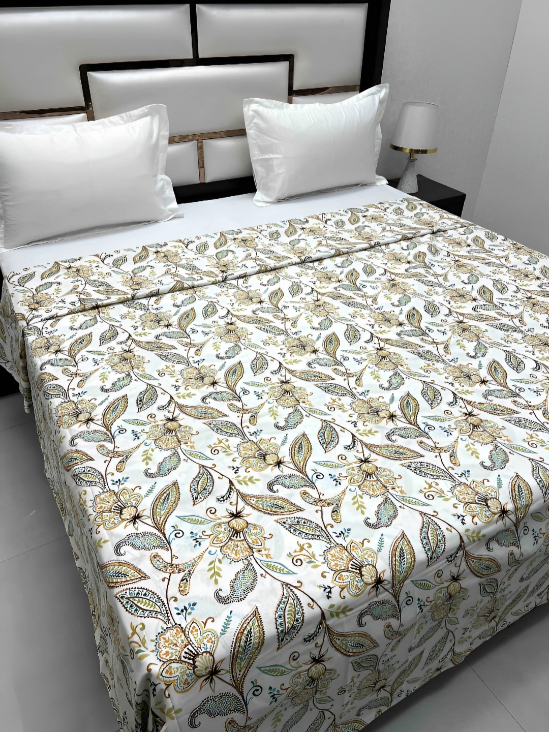 

Pure Decor Cotton Double Bed King Size Winter Duvet Cover for Comforter Quilt & Rajai, White