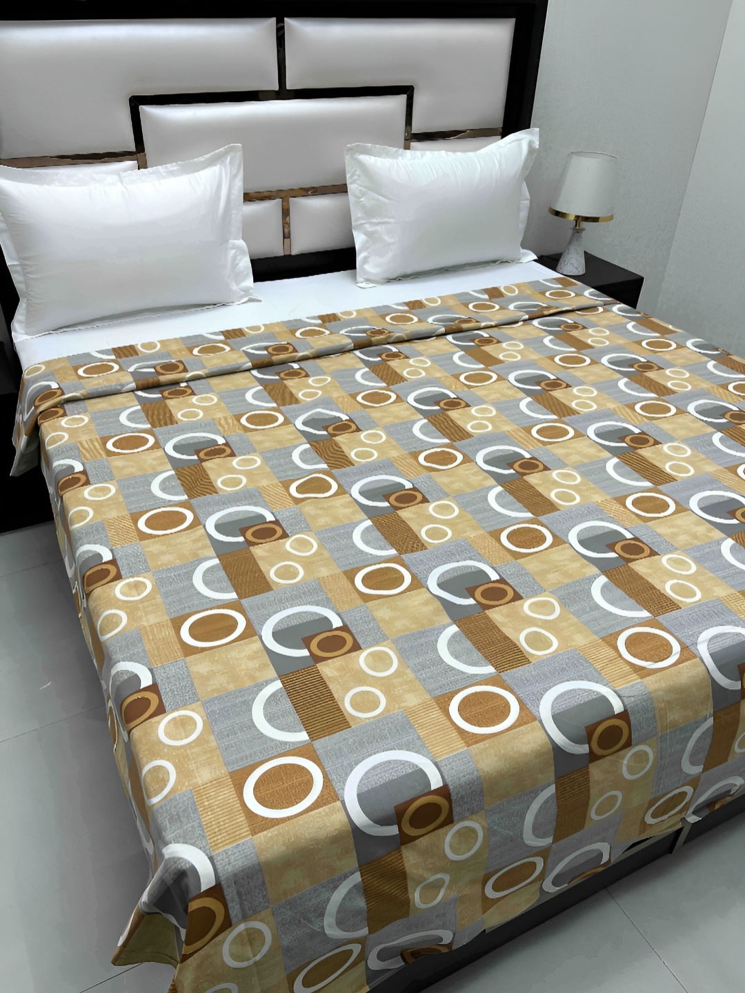 

Pure Decor Cotton Double Bed King Size winter Duvet Cover for Comforter Quilt & Rajai, Brown