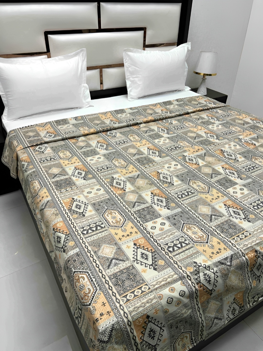 

Pure Decor Cotton Double Bed King Size Winter Duvet Cover for Comforter Quilt & Rajai, Black