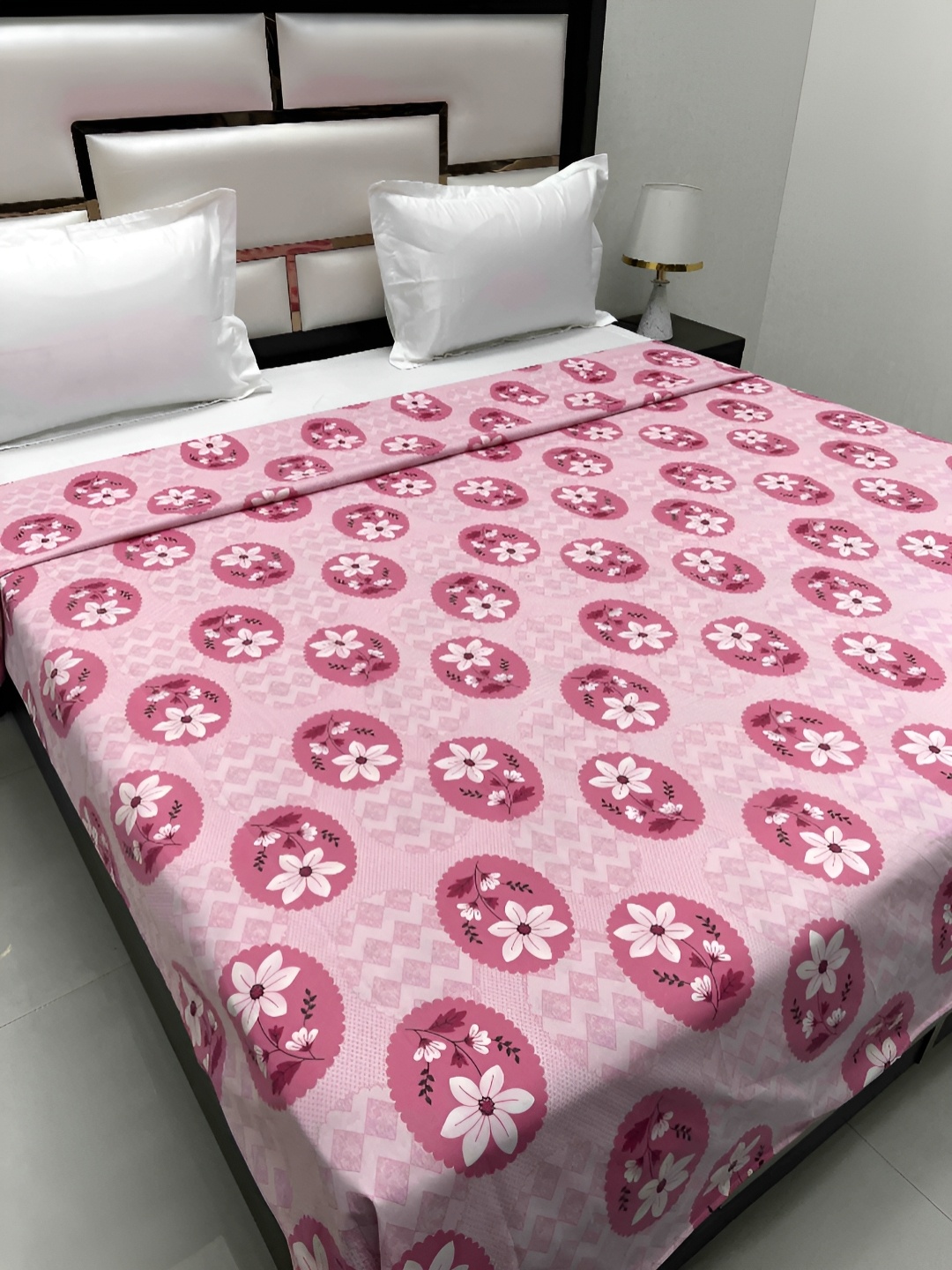 

Pure Decor Cotton Double Bed King Size Winter Duvet Cover for Comforter Quilt & Rajai, Pink