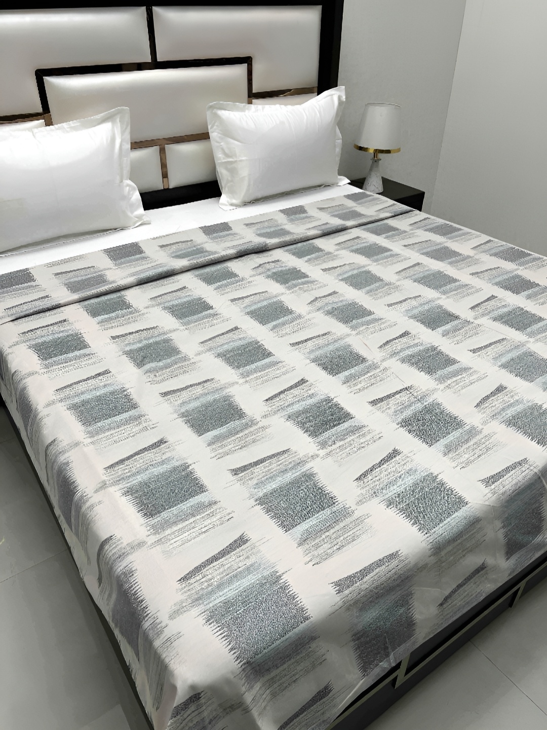 

Pure Decor Cotton Double Bed King Size winter Duvet Cover for Comforter Quilt & Rajai, Grey