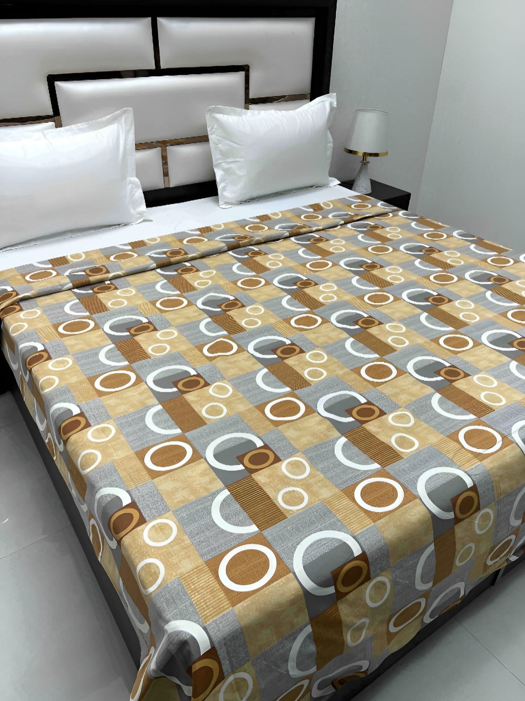 

Pure Decor Cotton Double Bed King Size winter Duvet Cover for Comforter Quilt & Rajai, Brown