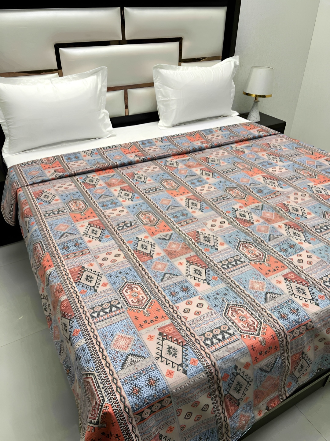 

Pure Decor Cotton Double Bed King Size Winter Duvet Cover for Comforter Quilt & Rajai, Pink