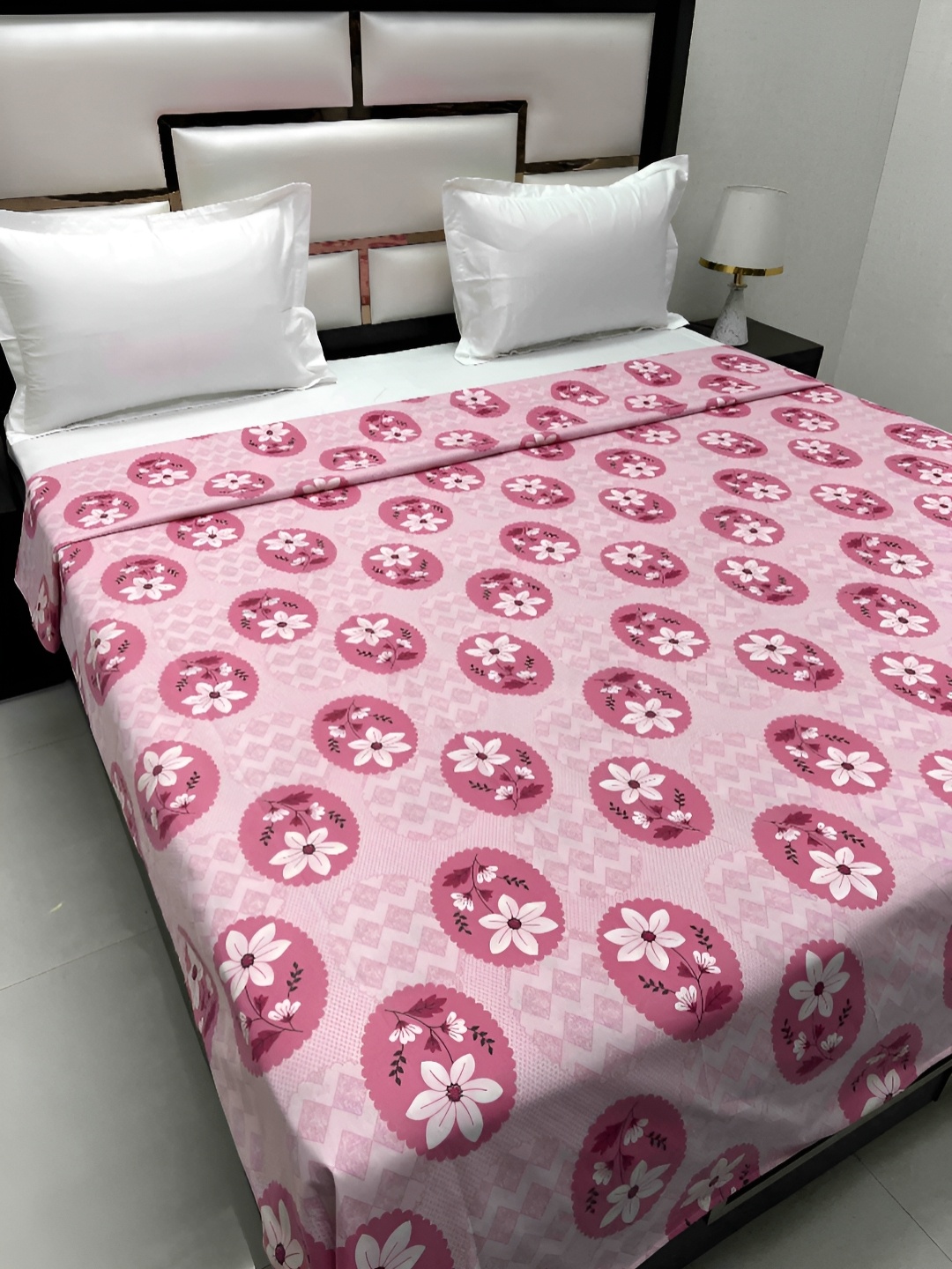 

Pure Decor Cotton Double Bed King Size Winter Duvet Cover for Comforter Quilt & Rajai, Pink