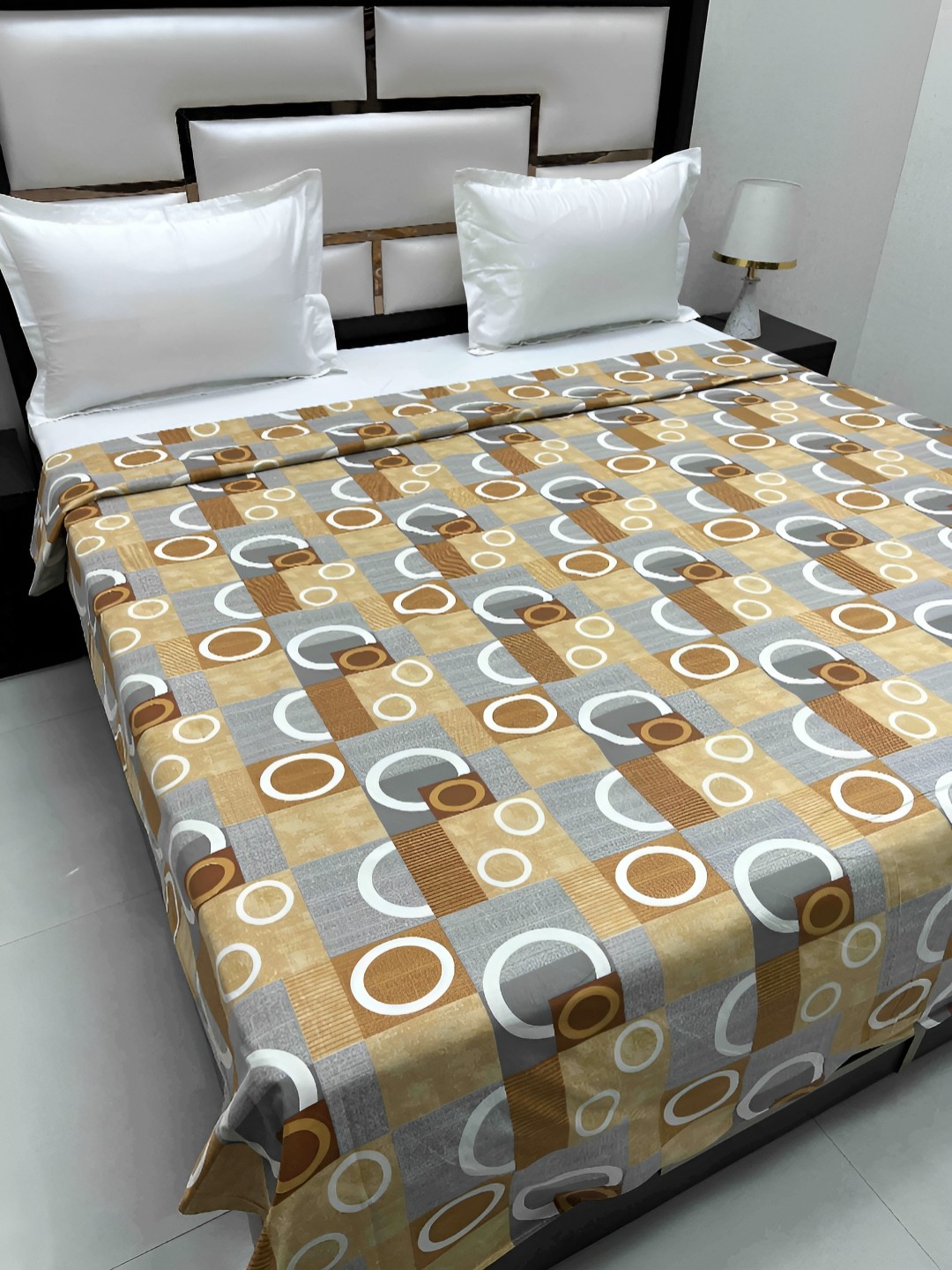 

Pure Decor Cotton Double Bed King Size winter Duvet Cover for Comforter Quilt & Rajai, Brown