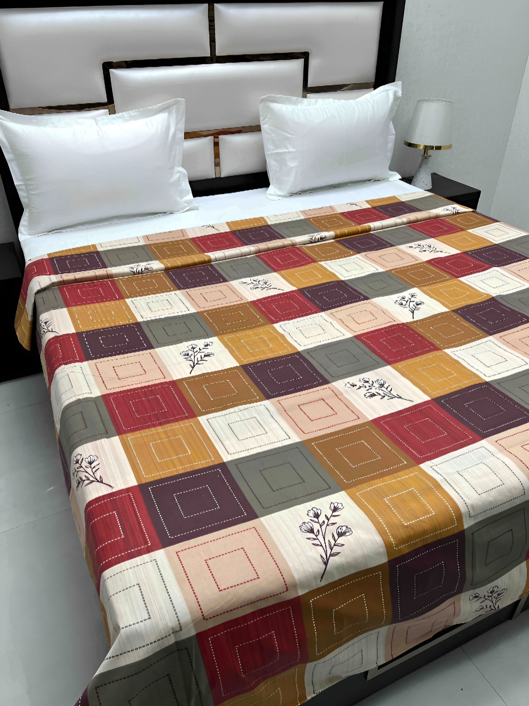 

Pure Decor Cotton Double Bed King Size Winter Duvet Cover for Comforter Quilt & Rajai, Green
