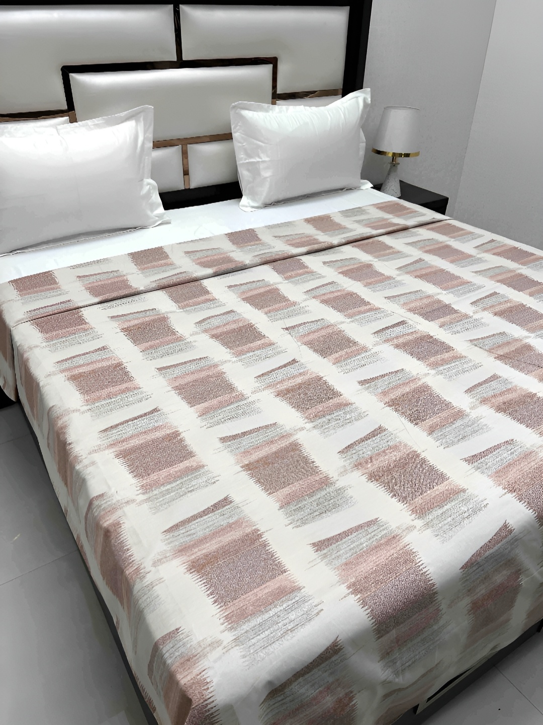 

Pure Decor Cotton Double Bed King Size Winter Duvet Cover for Comforter Quilt & Rajai, Rose gold