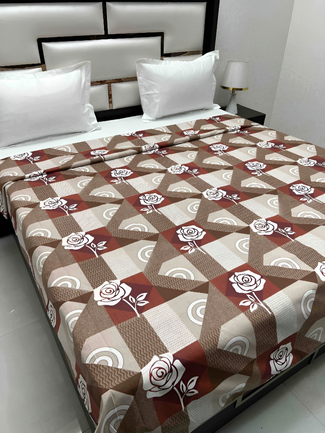 

Pure Decor Cotton Double Bed King Size Winter Duvet Cover for Comforter Quilt & Rajai, Brown